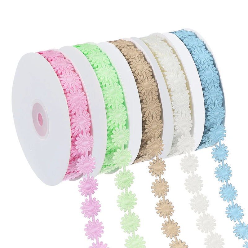 Daisy Flower Lace Trim Lace Trim Knitting Embroidered Ribbon Multicolor Daisies
