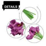 10 Pack PU Artificial Calla Lily Flowers for Wedding and Home Vase Centerpiece Lily