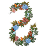 6ft Fall Hydrangea Garland with Blue Pumpkins Ð Autumn Artificial Floral Pump... Hydrangea