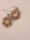 Rhinestone Amber Rhinestone Sunflower Shape Earrings For Pierced Ears Sunflower