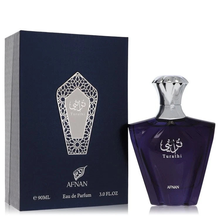 Afnan Turathi Blue by Afnan Eau De Parfum Spray 3 oz for Men EDP