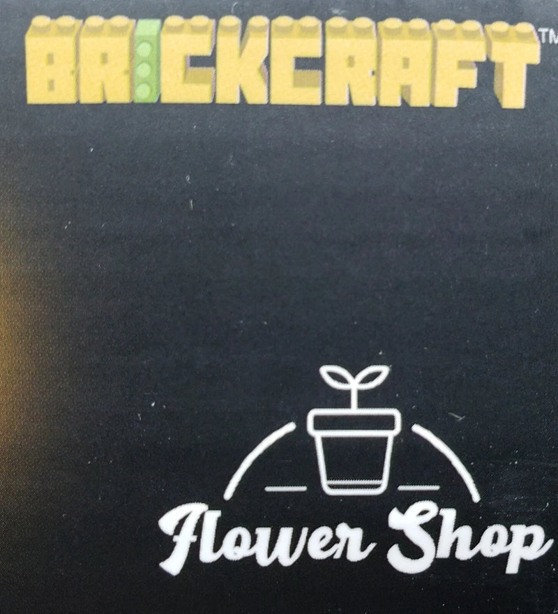 Bricktanicals Flower Shop gift box with bouquet icon and “Flower Shop” logo