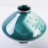 Old Japanese Cloisonne Vase Ando Shippo Hydrangea Flowers Jungin Stamp w/box Hydrangea
