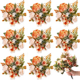 8 Pieces Peonies Artificial Flowers Bouquet Fake Hydrangea Flower Bulk Rose F... Hydrangea