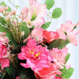 28" Two Toned Pink Artificial Peony, Rose & Gladiola Double Floral Bush Peony