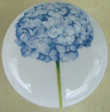 Cabinet Knobs Knob blue Hydrangea Flower @Pretty@ stem Hydrangea