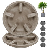 2-Pack Plant Saucer, 8.27 Inch/21 cm Plastic Plant Trays for Pots [Yellow Veins] Garden Plants
