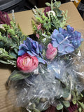 Valerie Parr Hill Rose, Ranunculus & Hydrangea Picks.  Set Of 4 NIB.  SOLD OUT. Hydrangea