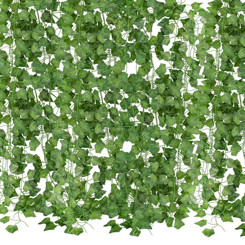 36Pcs Artificial Ivy Fake Vines 248Ft Artificial Ivy Garland Hanging Plants V... Green Plant