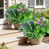 24 Pcs Artificial Plants for Outdoors Faux Greenery Leaves UV Resistant Reali... Green Plant