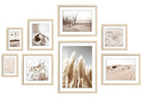 Gallery Wall Frame Set, 8 Pack Picture Frames Collage Wall Decor with Neutral... Pampas Grass