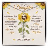 Personalized Sunflower Daughter Birth flower Name Birthday Necklace Gift Sunflower