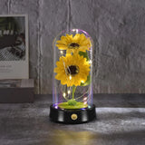 QUELIEN Valentines Day Sunflower Gifts for Her Preserved Sunflower Bouquet in... Sunflower