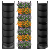 Hanging Vertical Wall Planter 7 Pockets Waterproof for Yard Garden 2-Pack Garden Plants