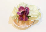 1 Pc Of Hydrangea Flower Hair Comb Made With Artificial Silk Flower & Metal Comb Hydrangea