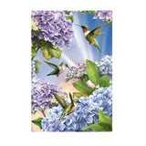 29 x 43 Hummingbirds and Hydrangeas House Suede Flag Hydrangea