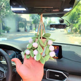 Crochet Lily of The Valley Hanging Plant,  Car Accessories, Plant Lover Gift Lily