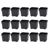 15 Pcs Plastic Flower Pots Small Nursery Planters Garden Plant Pots Black Garden Plants