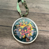 Vintage Cideart Globe Dried Flower Wall Hanging Floral Decor Dried Flower