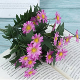 35cm Artificial Daisy Bouquet with Flexible Wire Stems for Home Office Garden Daisies
