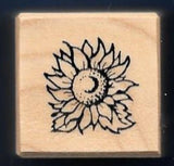 PSX  PETITE SUNFLOWER HEAD Flower Bud A-1307 Nature 1999 Santa Rosa Rubber Stamp Sunflower