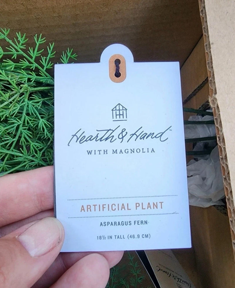 BOX OF 4!! 18.5" x 22" Faux Fern Potted Plant - Hearth & Hand with Magnolia Green Plant
