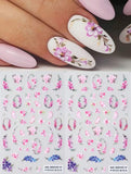 Spring Flowers Nail Art Stickers Transfers Summer  Daisy Valentines Pink No.100 Daisies