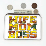 Gift Coin Purse : Wife Mom Boss Sunflower Flower Floral Yellow Decor Sunflower