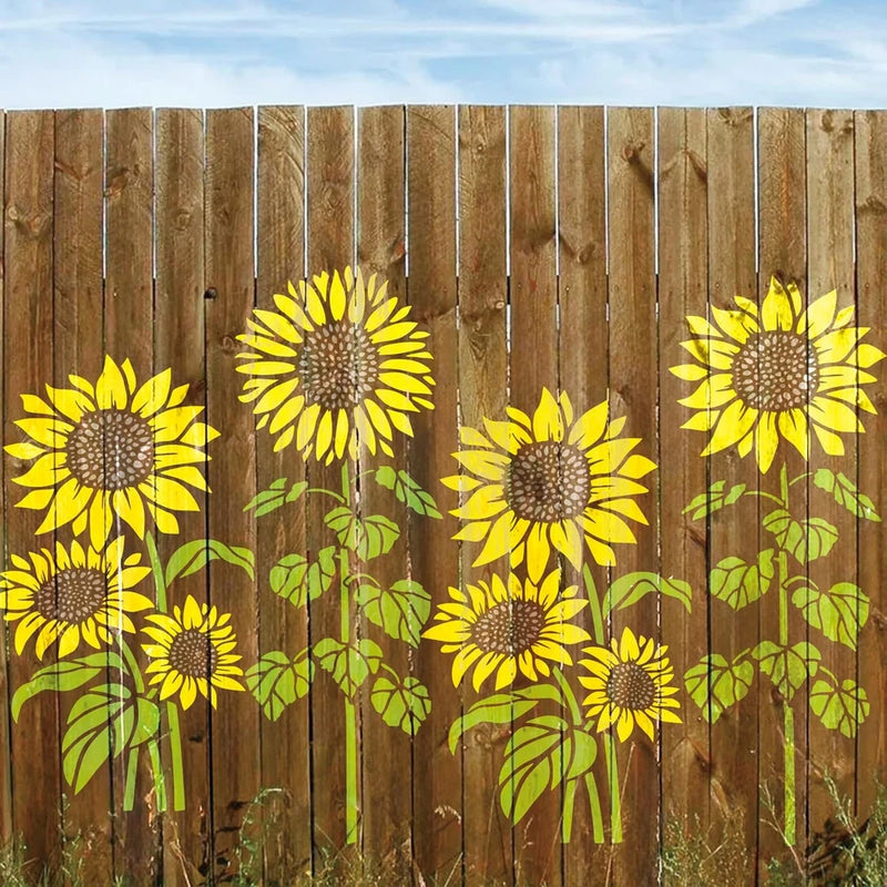 Large Sunflower Stencil for Painting on Wood Flower Stencils Reusable Floral Pla Sunflower