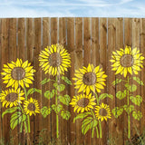 Large Sunflower Stencil for Painting on Wood Flower Stencils Reusable Floral Pla Sunflower