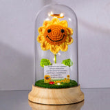 Crochet Sunflower Gifts for , in Plastic Dome Sun Flower for Her Mom Grandma ... Sunflower