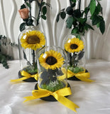 Eternal Sunshine: Preserve Sunflower Glass Dome - An Eternal Gift - Sunflower