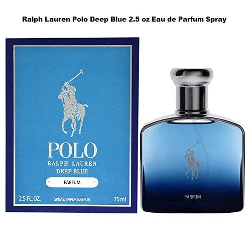 Polo Deep Blue 2.5 oz / 75 ml Ralph Lauren Eau de Parfum EDP Spray NEW, SEALED EDP