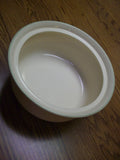 Pfaltzgraff Ivory Stoneware Dish Garden Flower Pot/Green Rim Accent/9" Round Garden Plants