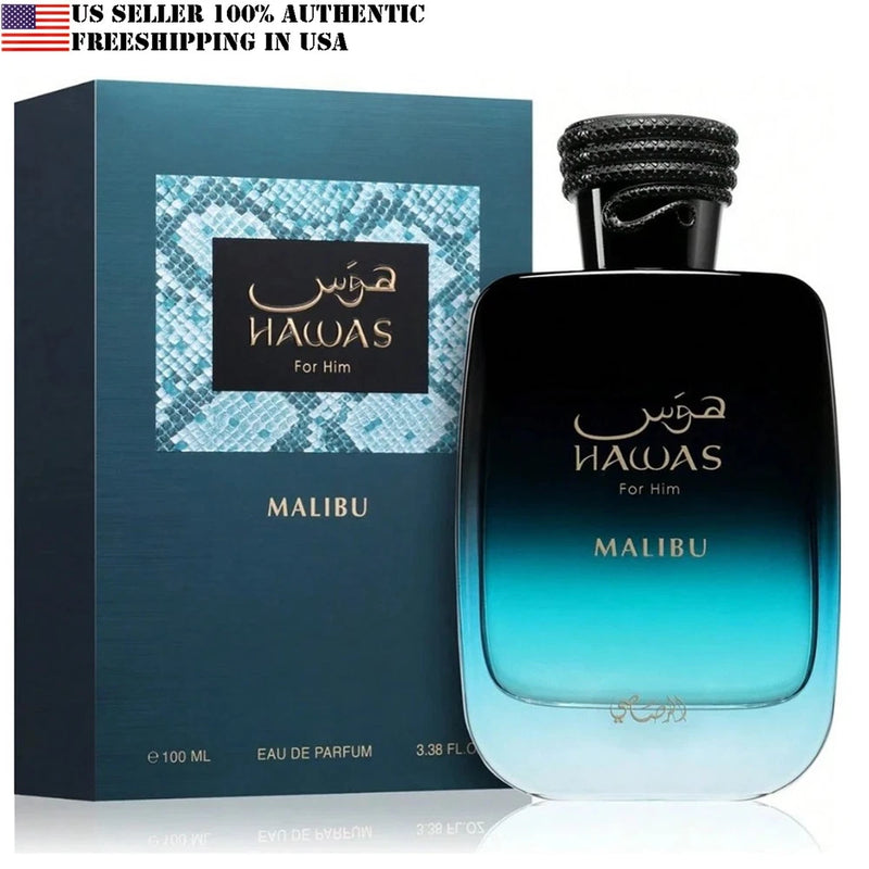 Hawas Malibu EDP 100ml 3.4oz For Him Eau De Parfum Spray New in Box EDP