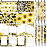 20 Pcs Sunflower Gift Set 4 Yellow Flower Makeup Bags for Women 8 Sunflower S... Sunflower