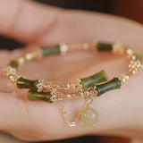 Fashion Bamboo Joint Flower Beaded Bracelet Bangle Women Lucky Charm Jewelry Us Lily