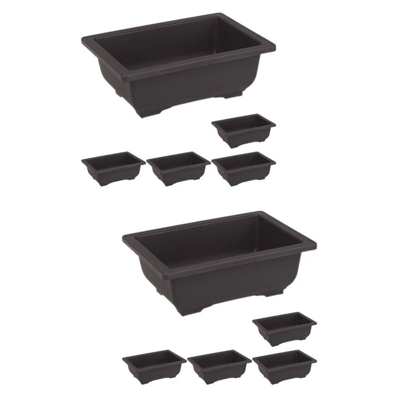 2 Count Garden Bonsai Holder Small Rectangle Planter Flower Planting Garden Plants
