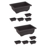 2 Count Garden Bonsai Holder Small Rectangle Planter Flower Planting Garden Plants