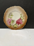 Wurttemberg Porcelain Vintage Charger Plate With Hydrangeas Pattern. 8 Inches Hydrangea