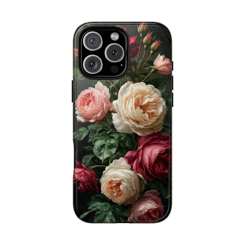 Phone Ink - Case for iPhone/Galaxy/Pixel - Red White Carnation Flowers Carnation