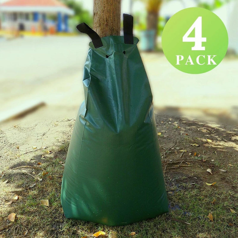 Tree Watering Bag 20 gal, Self Irrigation System For Shrub, Tree Water 4 PACK Garden Plants