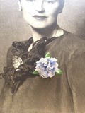 Vintage Jewellery Fine China Flower Brooch Pin Antique Jewelry Blue Carnation Carnation