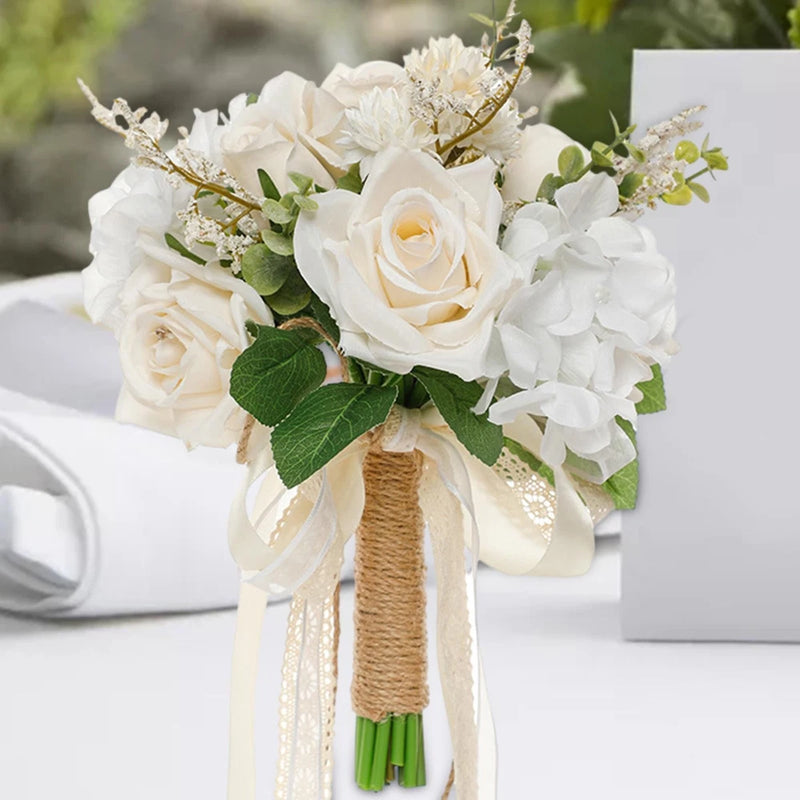 Wedding Bouquet for Bride Bridal Bouquet with Ribbons Elegant Decorative Bride Bouquet