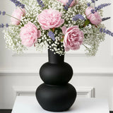 Black Ceramic Vase, Modern Vases for Pampas Grass, Matte Clay Vases for Wedding Pampas Grass