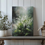 Lily of the Valley Canvas Print - Serene Floral Nature Art, Cottagecore Botanica Lily