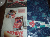 Little Dress Boutique Cotton Fabric Strips Blue Red Ruffles Bows Flowers NIP Flowering Plants
