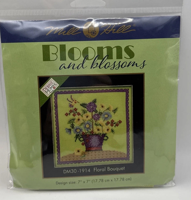 Mill Hill X Debbie Mumm Beaded Stitch Kit FLORAL BOUQUET DM30-1914 (2019) 7x7Ó Bouquet