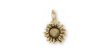 Sunflower Charm Jewelry 14k Gold Handmade Flower Charm SF6-CG Sunflower