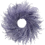 28 Inch Farmhouse Lavender Purple Flocked Cypress Wreath Outdoor- Handmade Fa... Pampas Grass